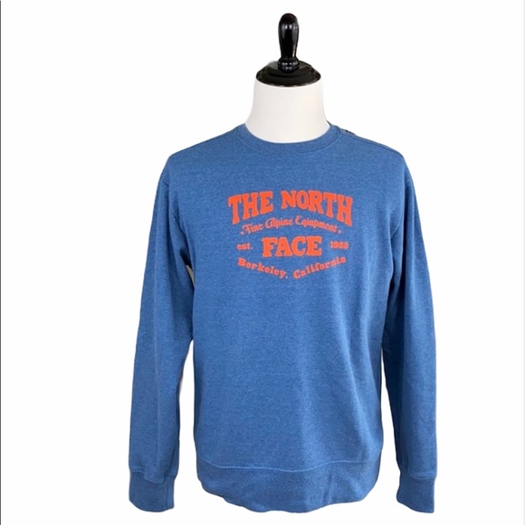 North Face Blue Graphic Sweatshirt